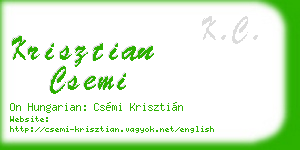 krisztian csemi business card