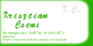 krisztian csemi business card